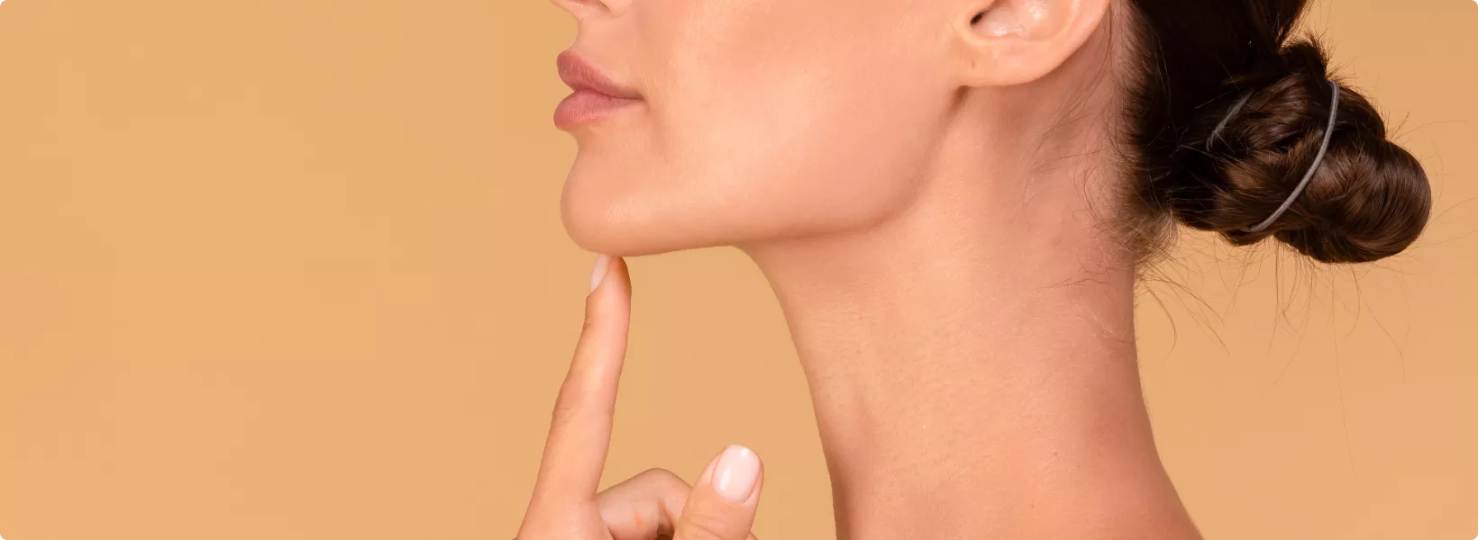 woman's chin in profile